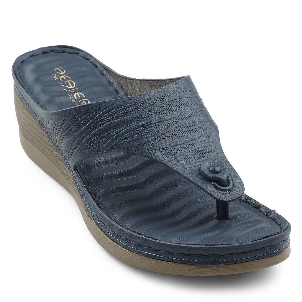 Healers Navy Blue Wedge Heel Sandal For Women ZQ-FD-54 By Liberty