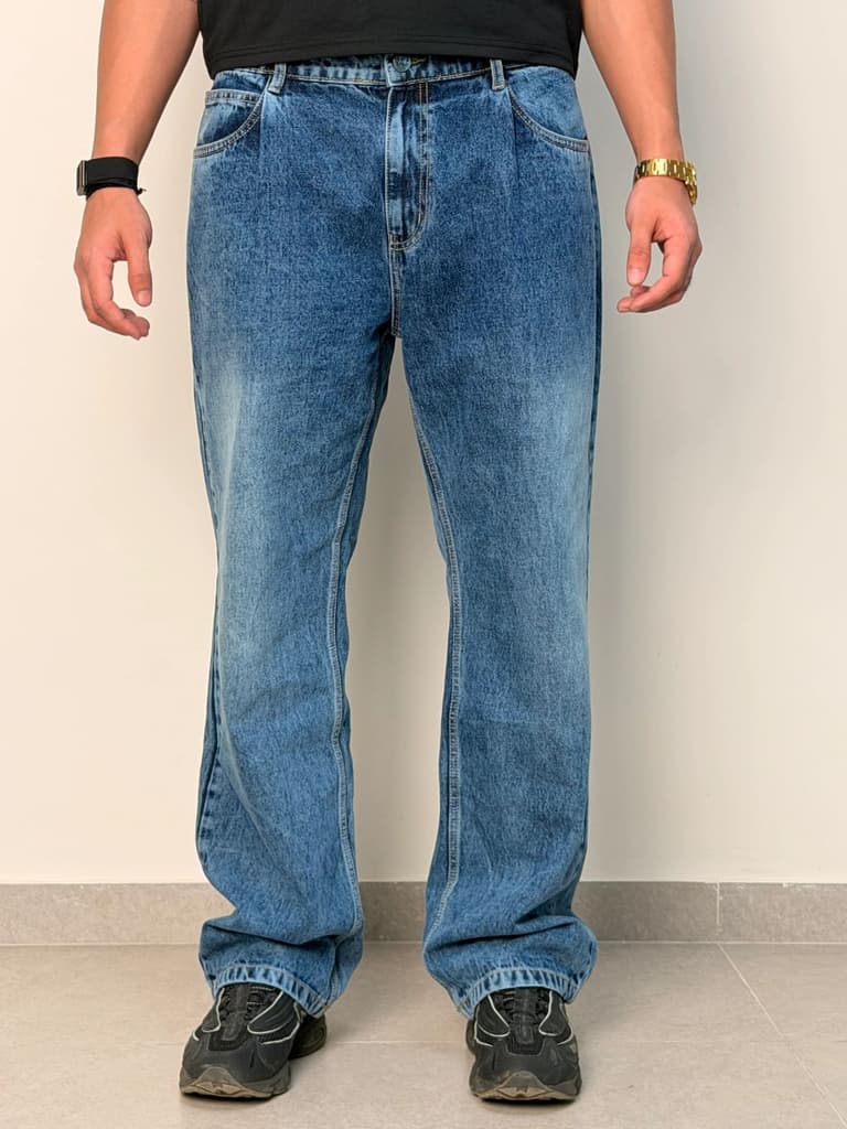 Pleat Game Baggy Jeans