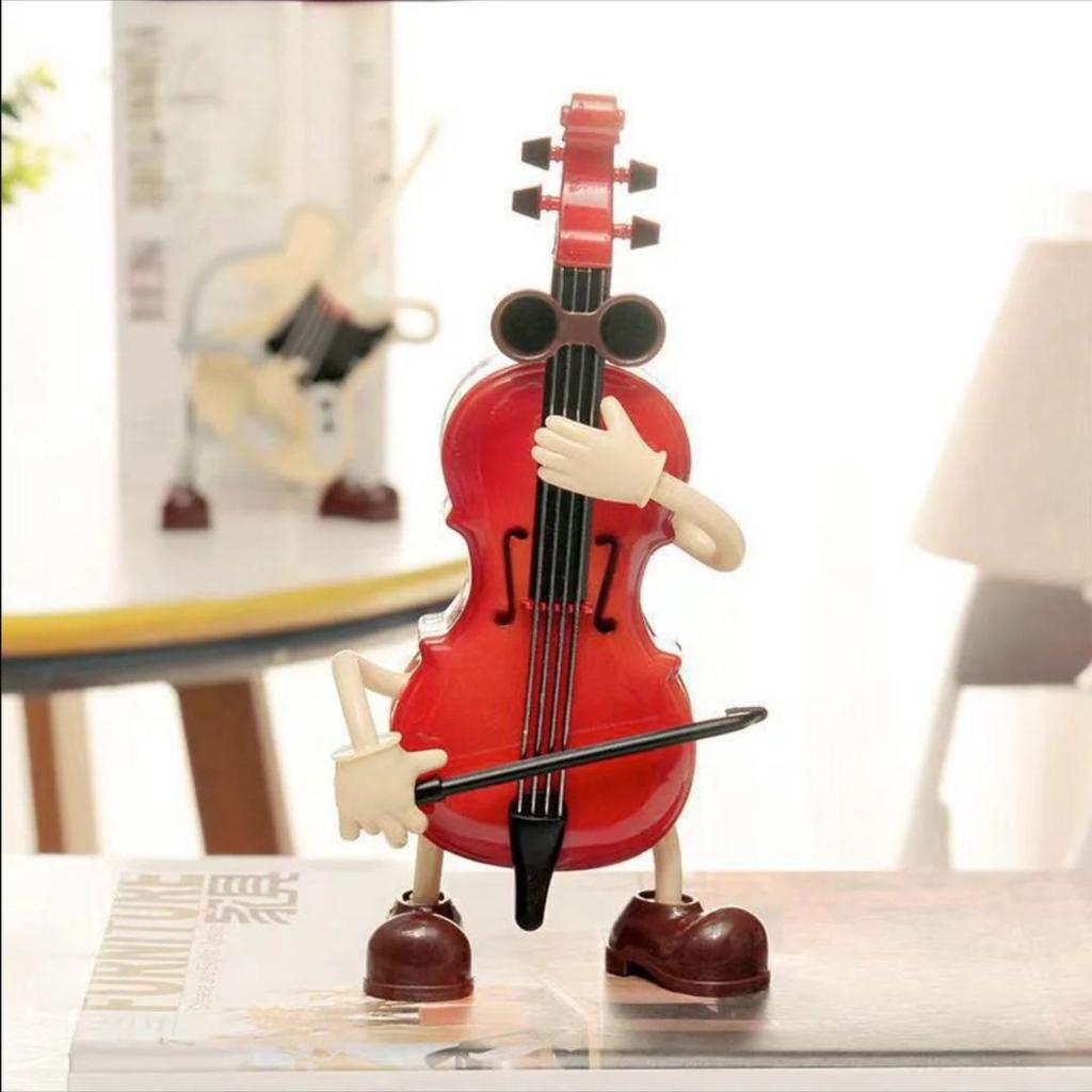 Swinging Cello Music Box – Wind-Up Violin Figurine