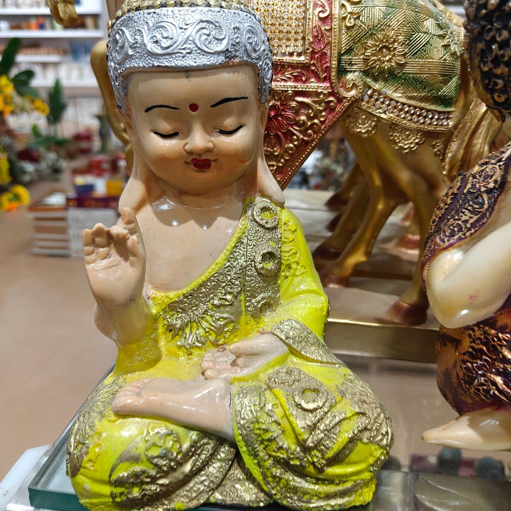 Gold Buddha Statue | Decorative | Gilded | Yellow