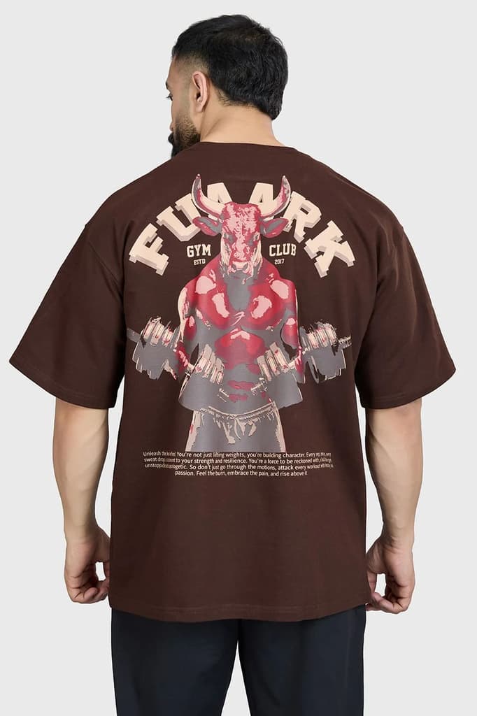 Bull Oversized T-shirt Coffee — XS