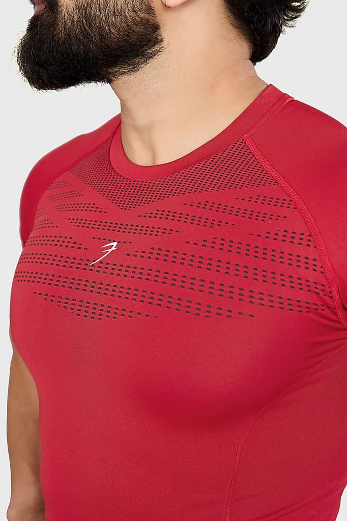 Power Seamless T-shirt Red/Logo — photo 3