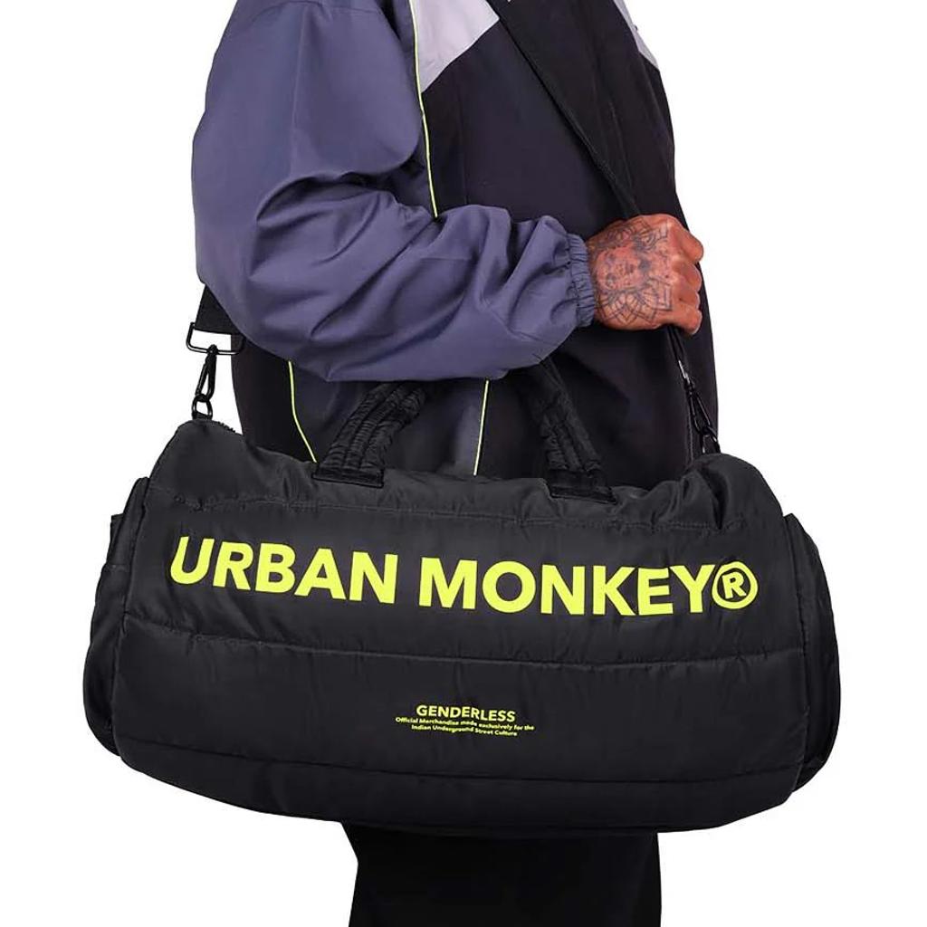 Puffer Duffle Bag // Neon On Black
