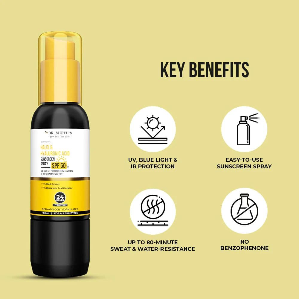 Haldi & Hyaluronic Acid Sunscreen Spray - 100ml