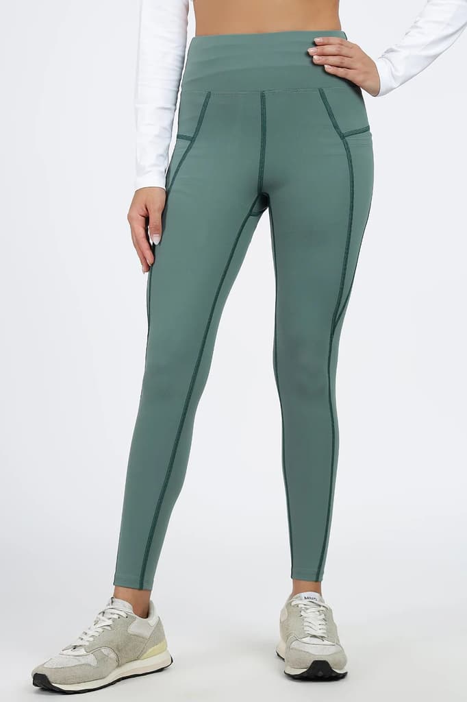 Timeless Nylon Leggings Sage Green — XS