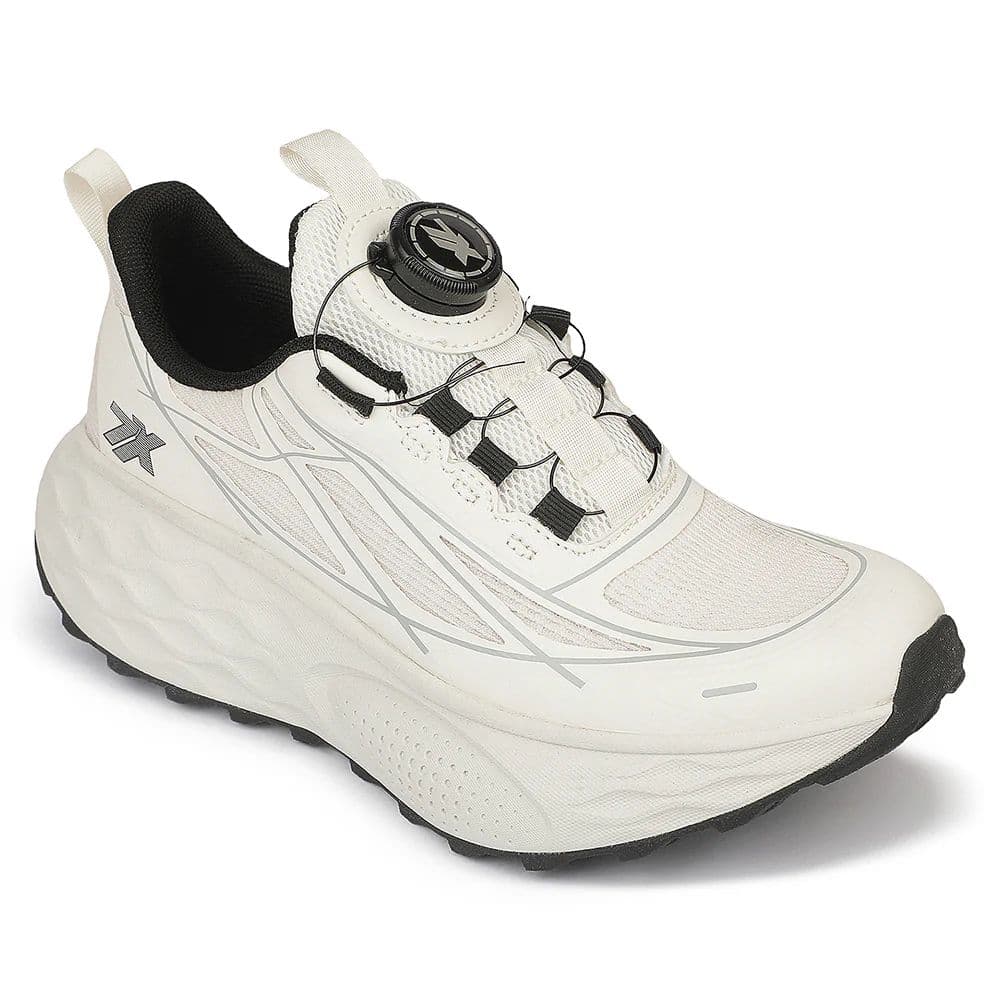 Leap7X ZQ-WFL-04 Off White Twist & Go Sports Non Lacing Walking Shoes for Women By Liberty — 3/36 / Offwhit