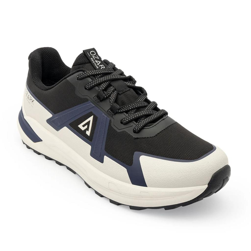 Black Trail Running Shoes for Men | Low-Cut Outdoor — 6 / Black/White / 32x21x12.5