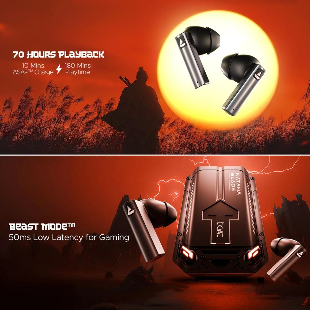 boAt Immortal katana Blade 2.0 | Bluetooth Gaming Wireless Earbuds with BEAST™Mode, Dynamic RGB LEDs, 70 Hours Playback — photo 9