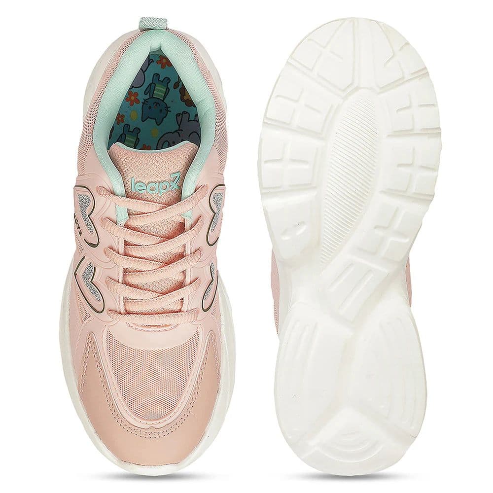 Leap7X WALTER-1L Peach Sports Non lacing Walking Shoes for Kids by Liberty — photo 4