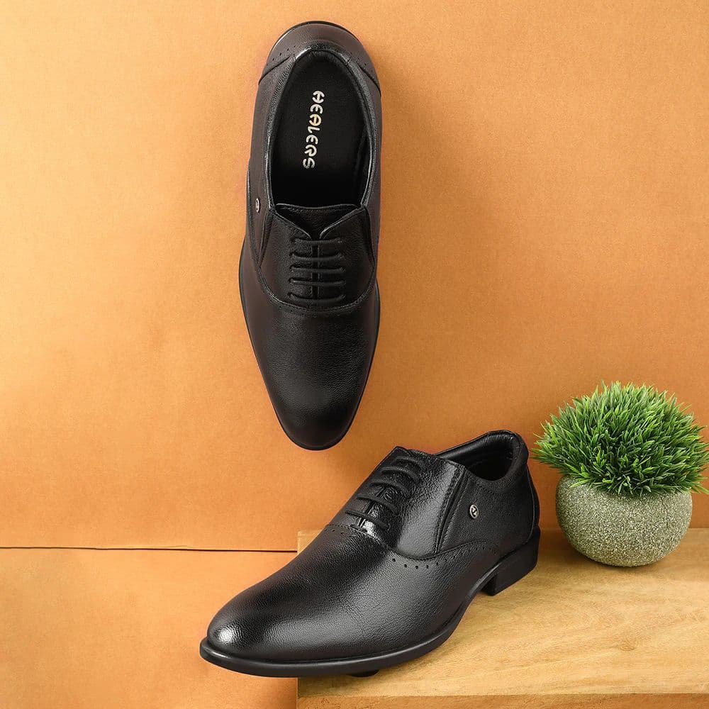 Healers Black Formal Lacing Oxford Shoes For Men U993-18 By Liberty — photo 4