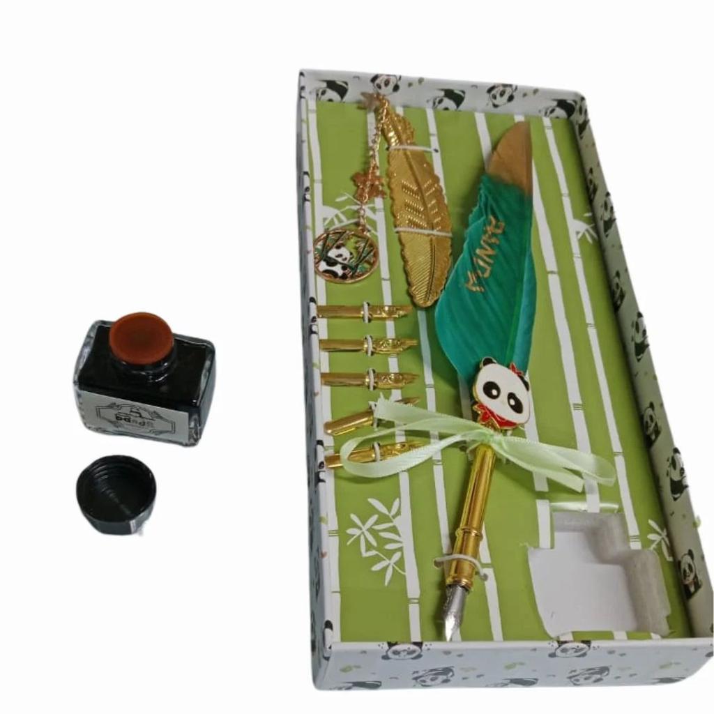 Panda Quill Pen Set | For the Love of Writing — Dark Green