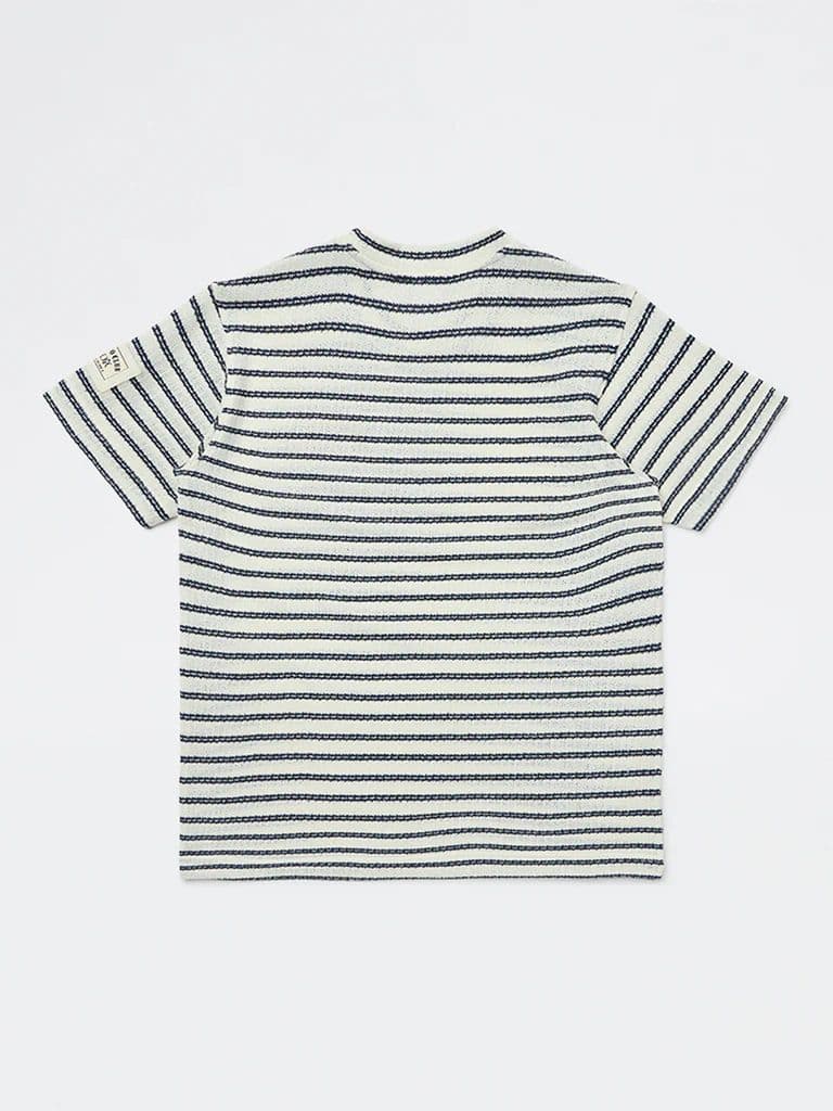 Y&F Kids Boys Black Striped T-Shirt — photo 2