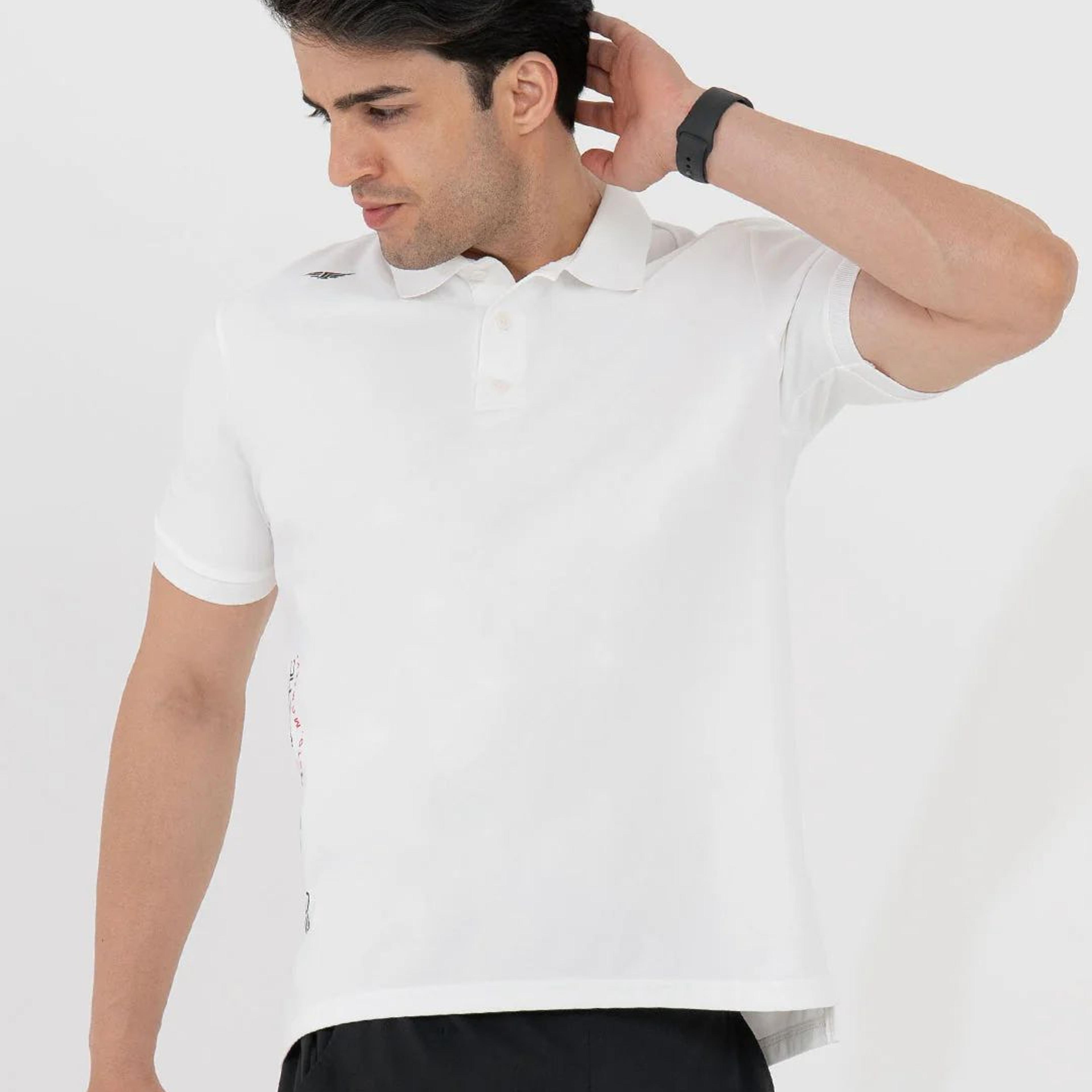 T Shirts for Men in White | Polyester Polo T Shirt