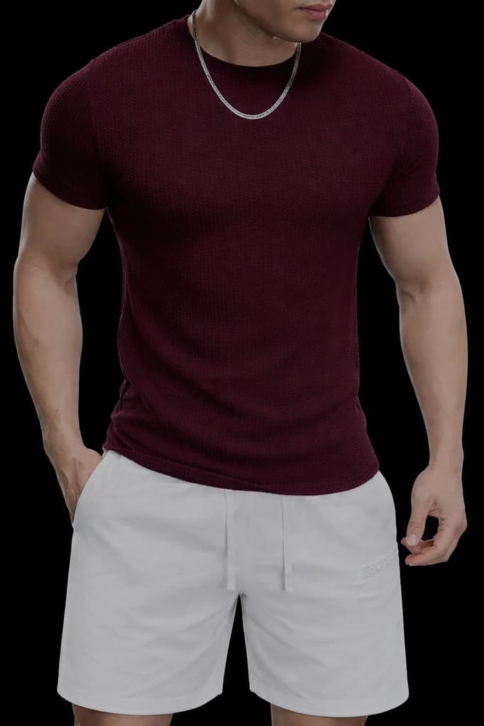 Premium Textured Round Neck T- Shirt — photo 4