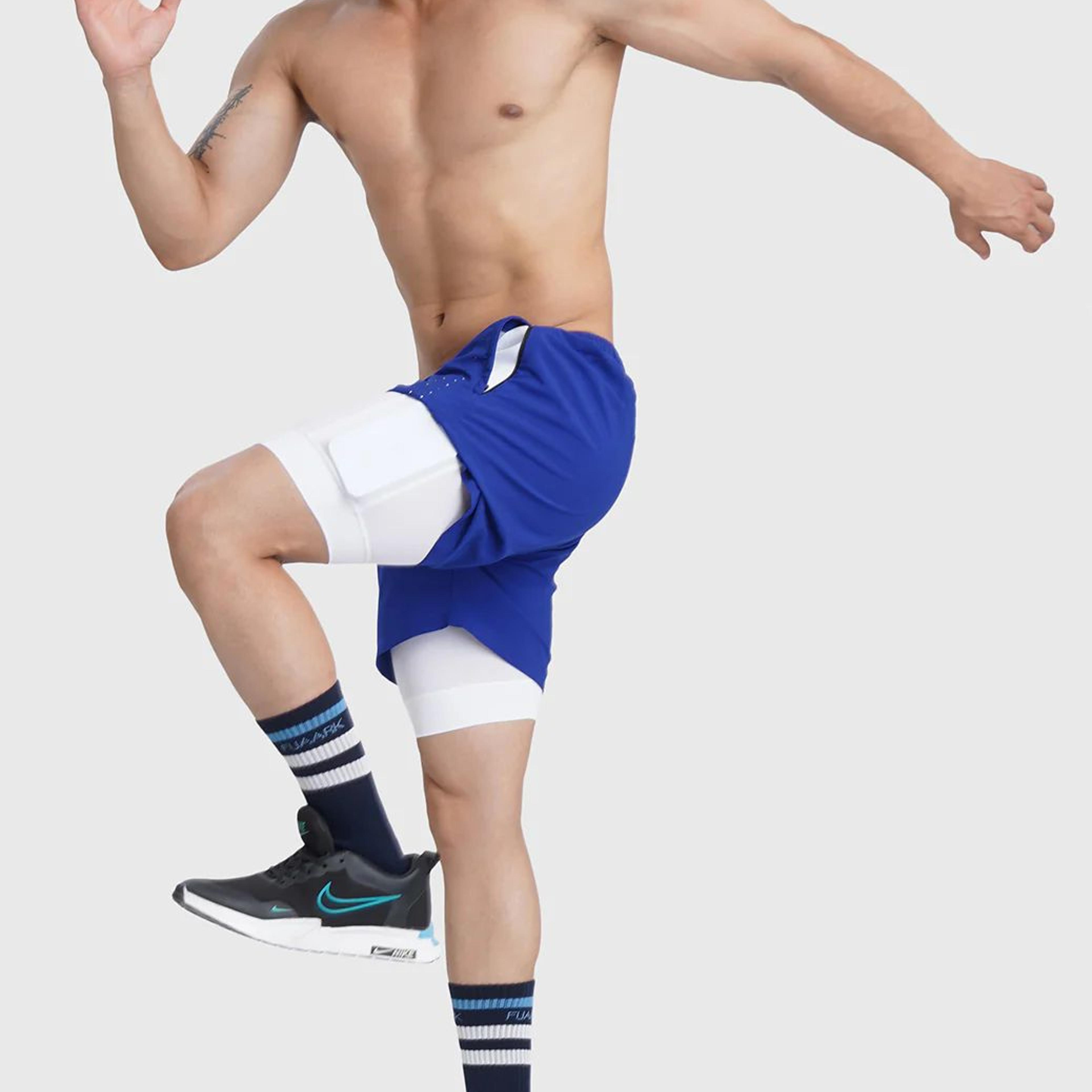2 in 1 Laser Shorts Blue