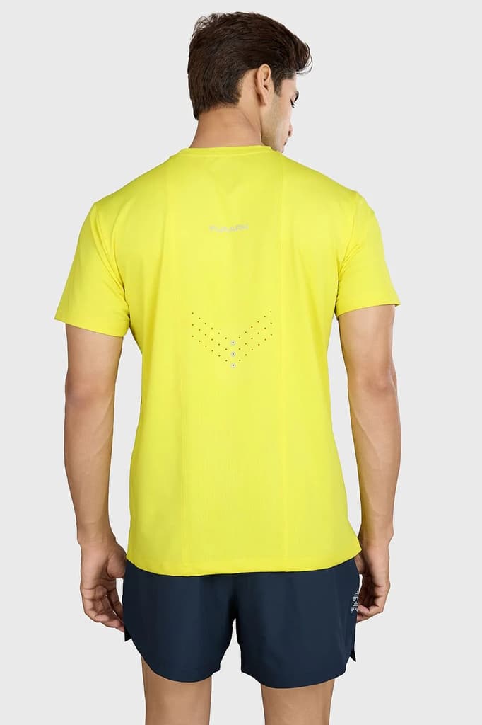 Laser Cut Running T-shirt Yellow — photo 7