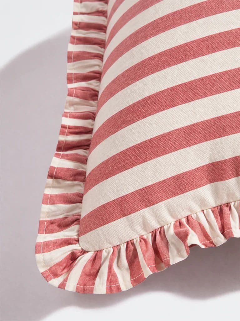 Westside Home Pink Stripe Pattern Cushion Cover — photo 3