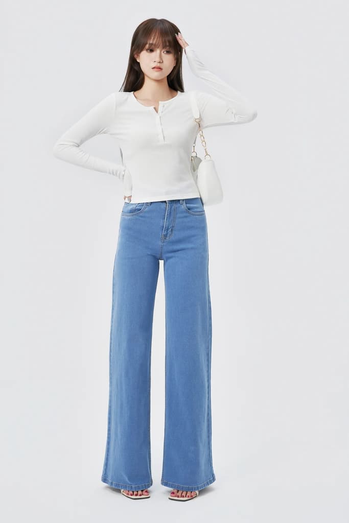 Wide Leg High Rise Jeans — photo 7