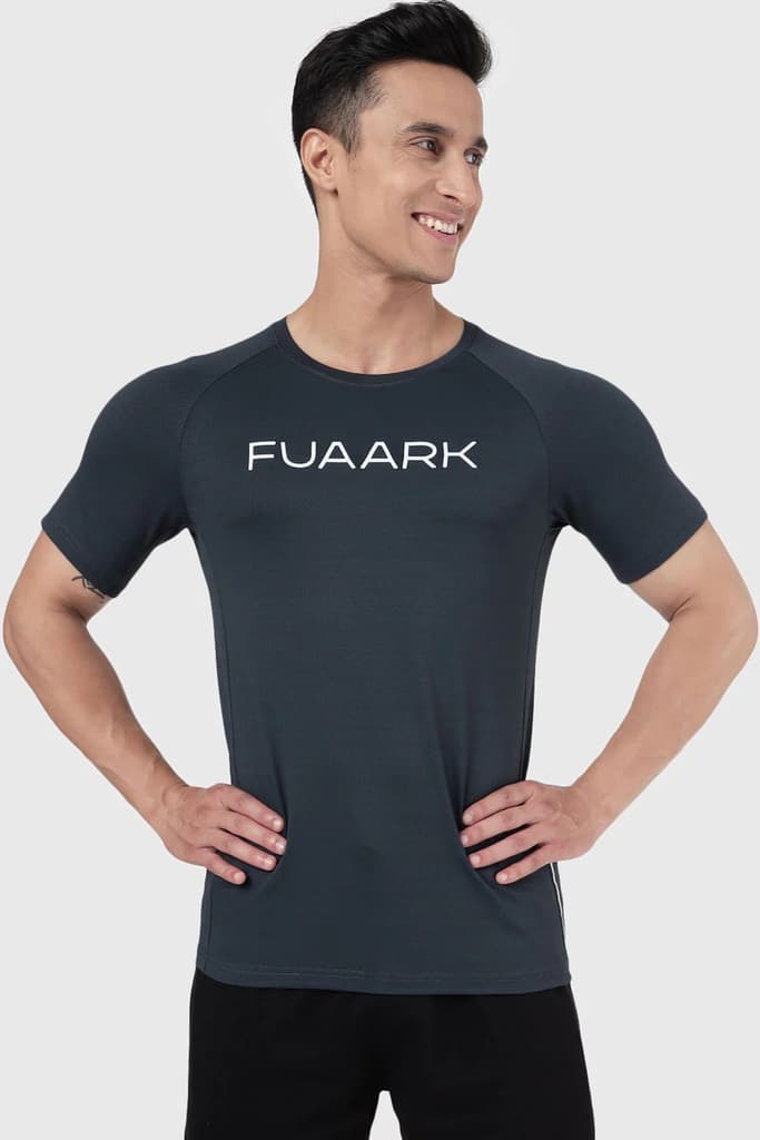 Aura Textured T-shirt Graphite — photo 3