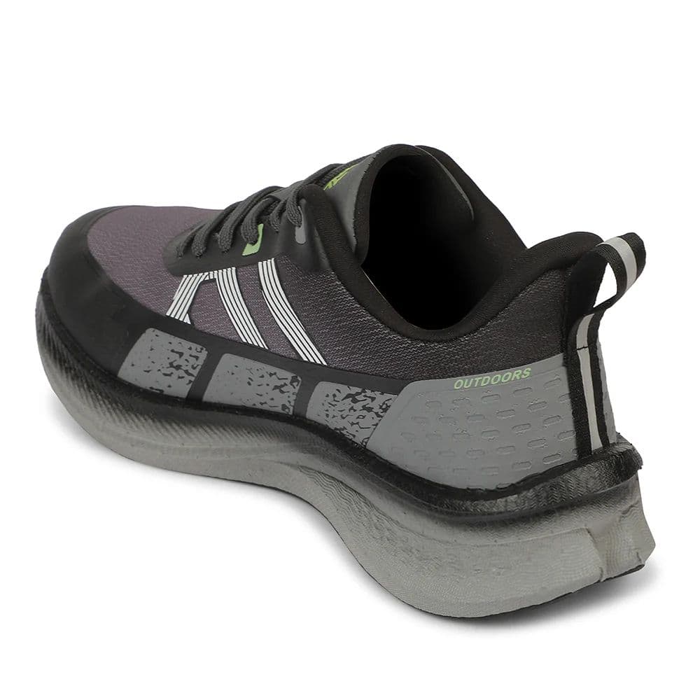 Leap7X ZLP-XM-20 Black Sports Lacing Running Shoes for Men by Liberty — photo 3