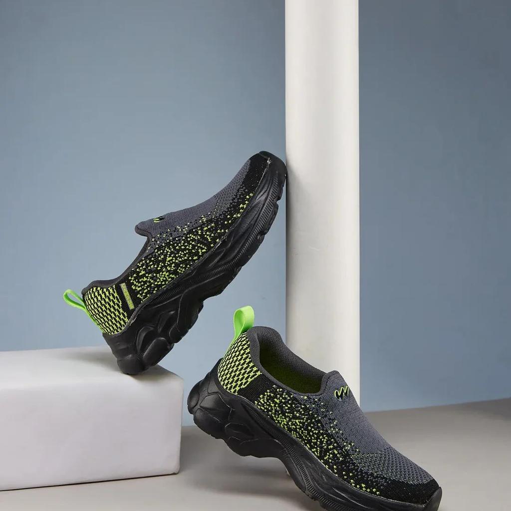 ZIP KIDS Green Kids Walking Shoes