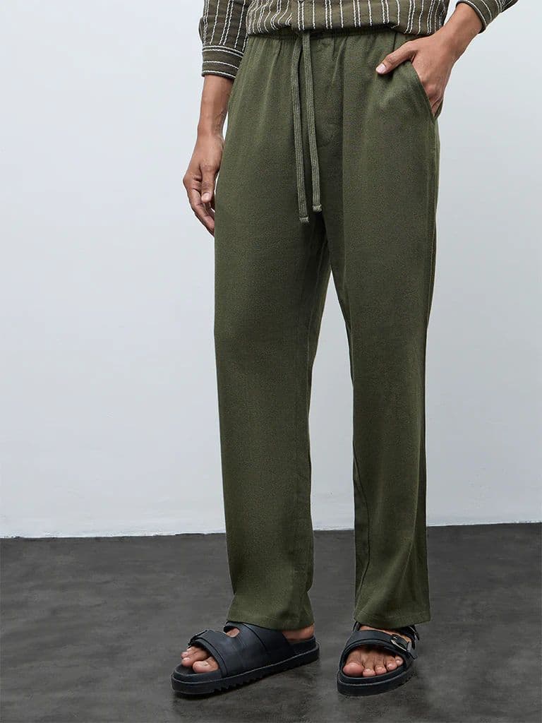 ETA Olive Relaxed-Fit Mid-Rise Chinos — photo 2