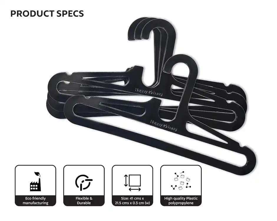 Happytohang Chamknight Benzer Hanger, Pack Of 12