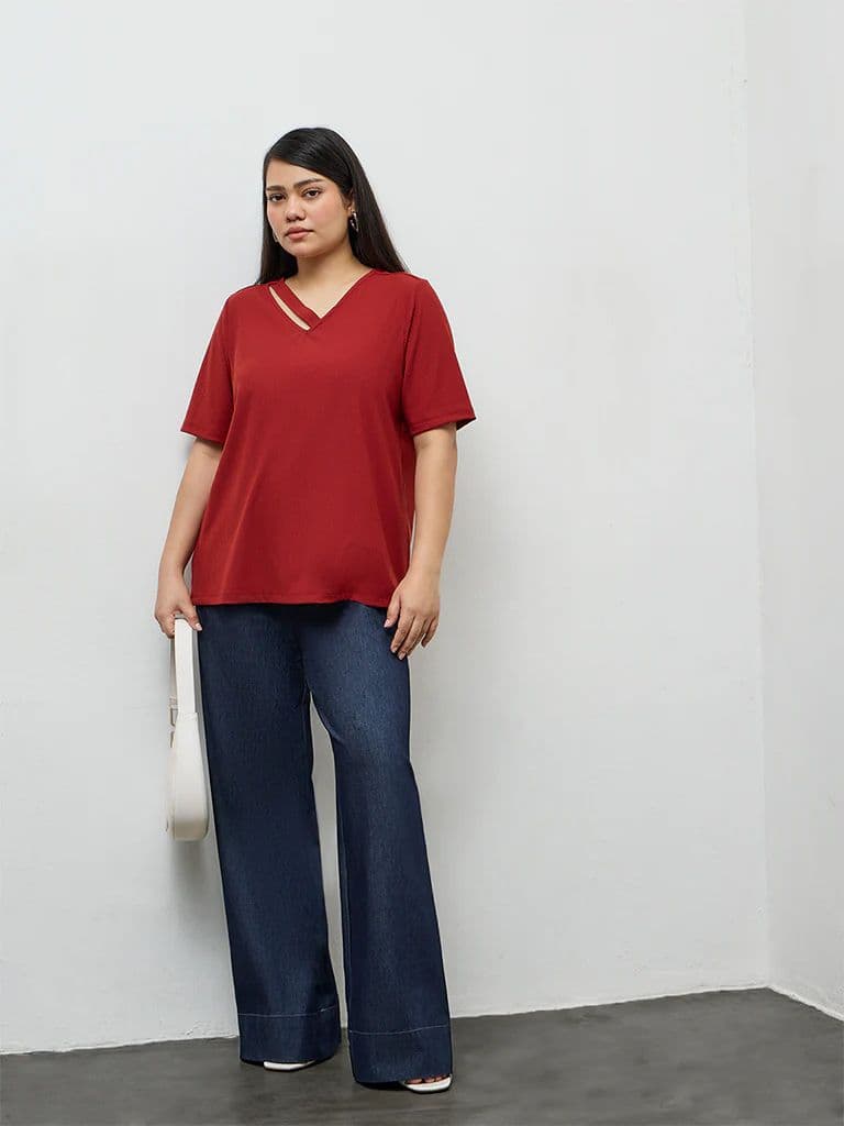 Gia Rust Self-Striped Top — photo 2