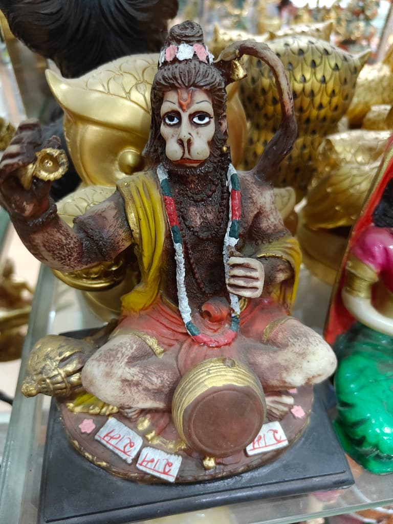 Hindu God Statue | Bronze | Gold | Red