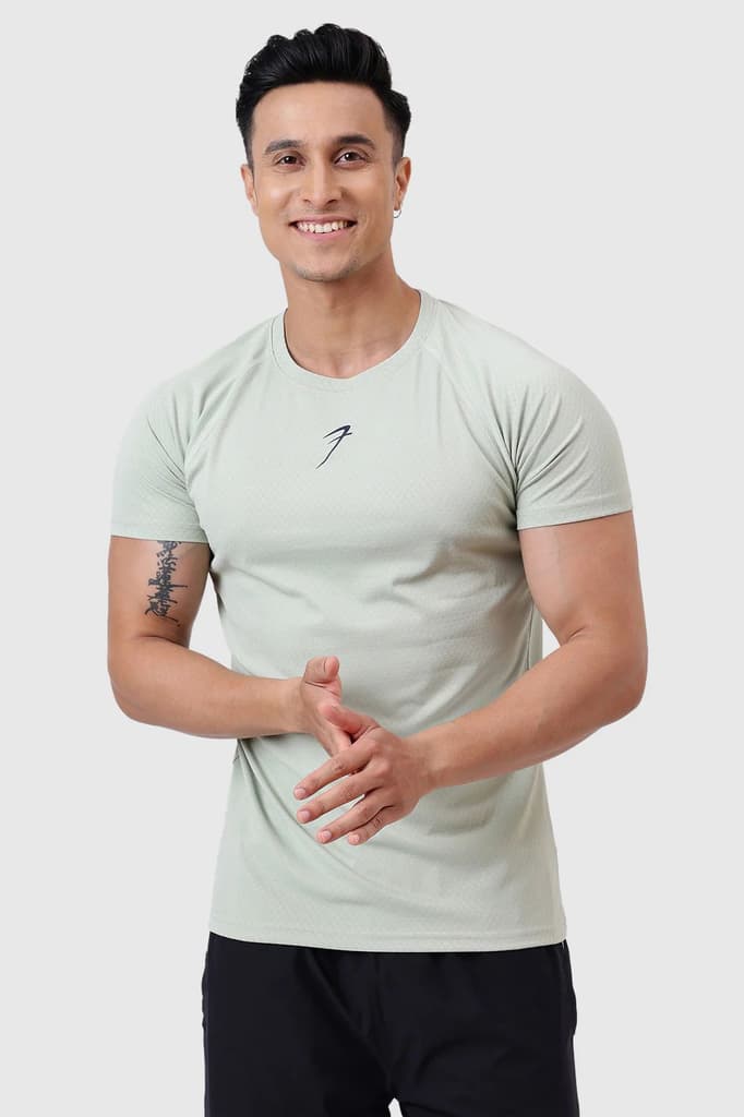 Grain T-shirt Light Green — S