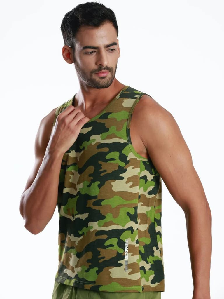 Active Fit Camo Printed Bamboo Vest (Pack of 3) — photo 4