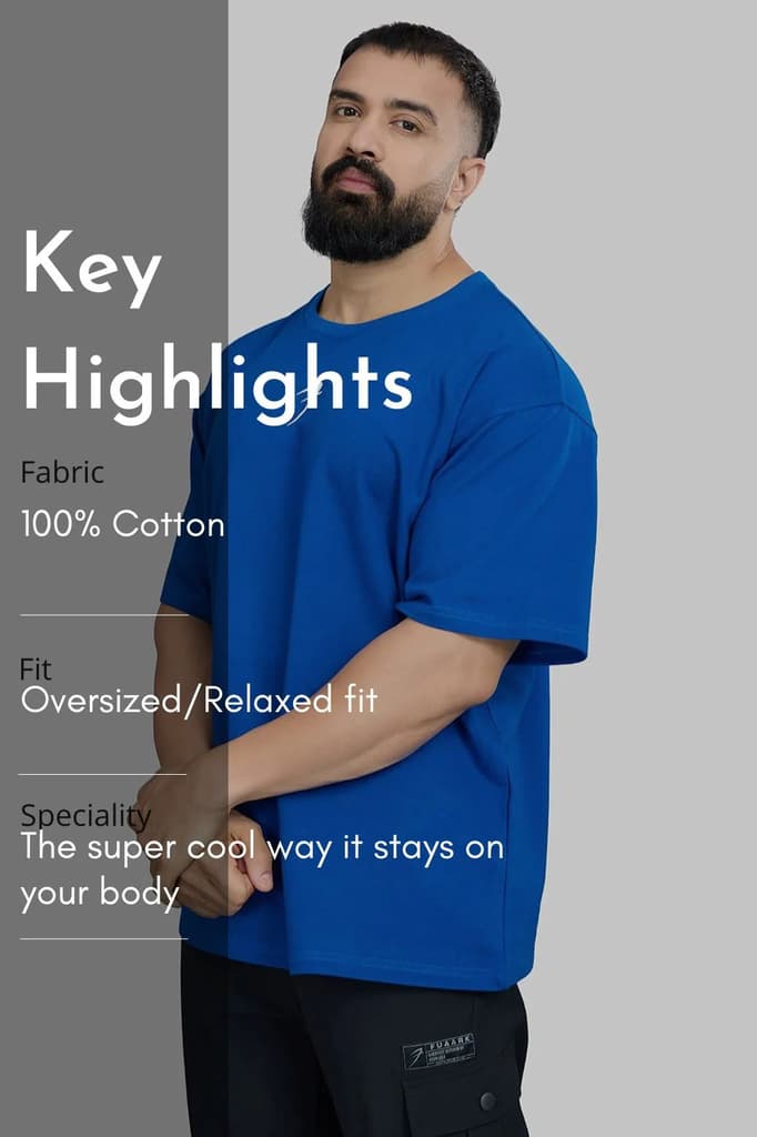 Ignite Oversized T-shirt Royal Blue — photo 7