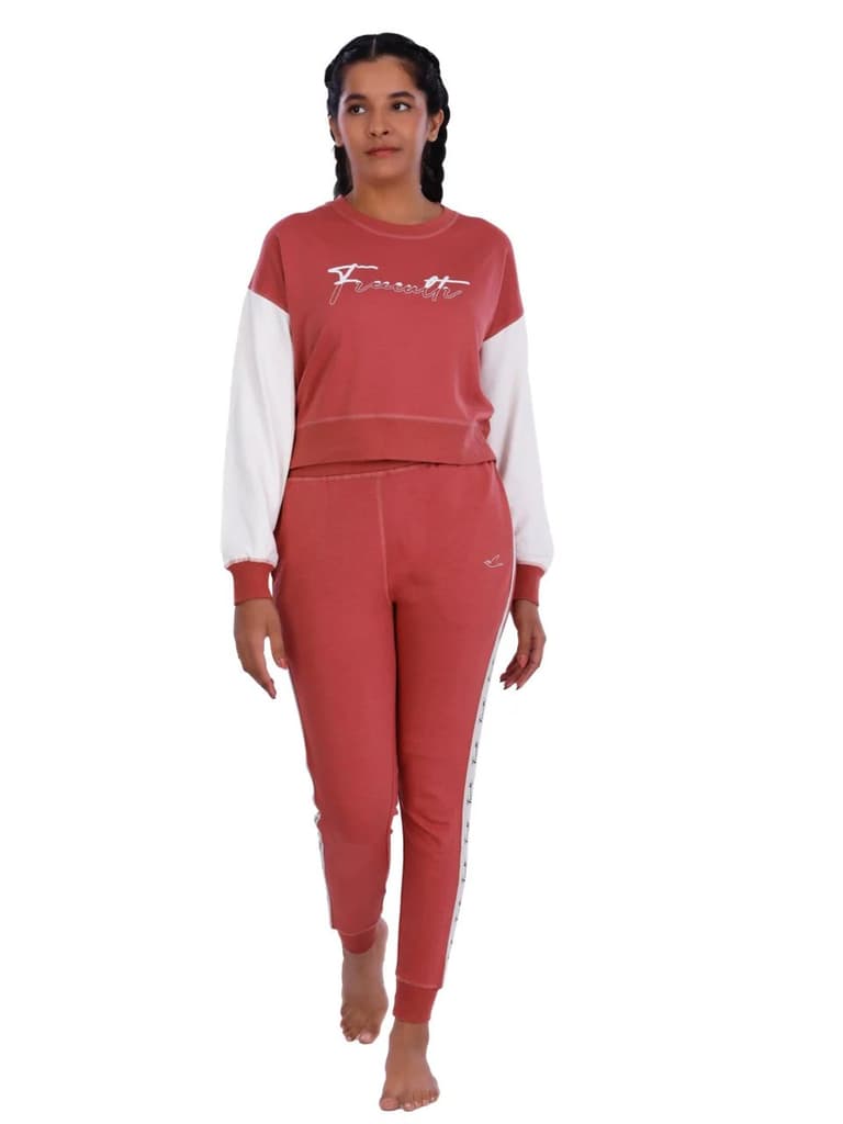 Women Brick Red Modal Co-ord Set — photo 2