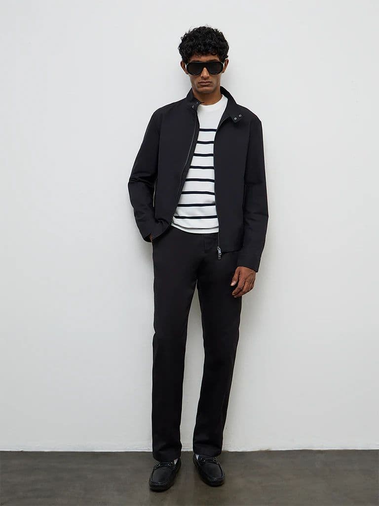 Ascot Black Relaxed-Fit Cotton-Blend Jacket — photo 2