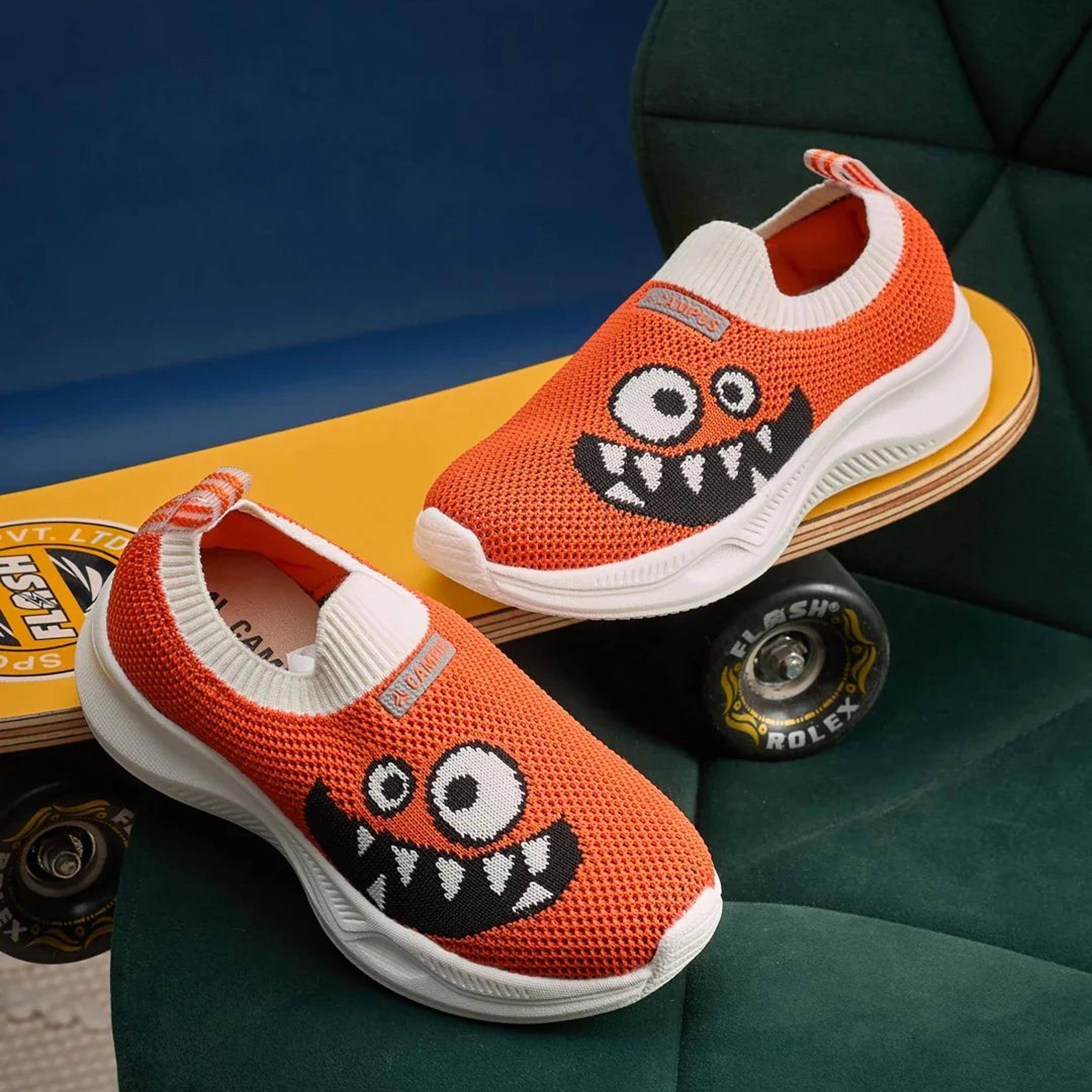 GALRO K Orange Kids Walking Shoes
