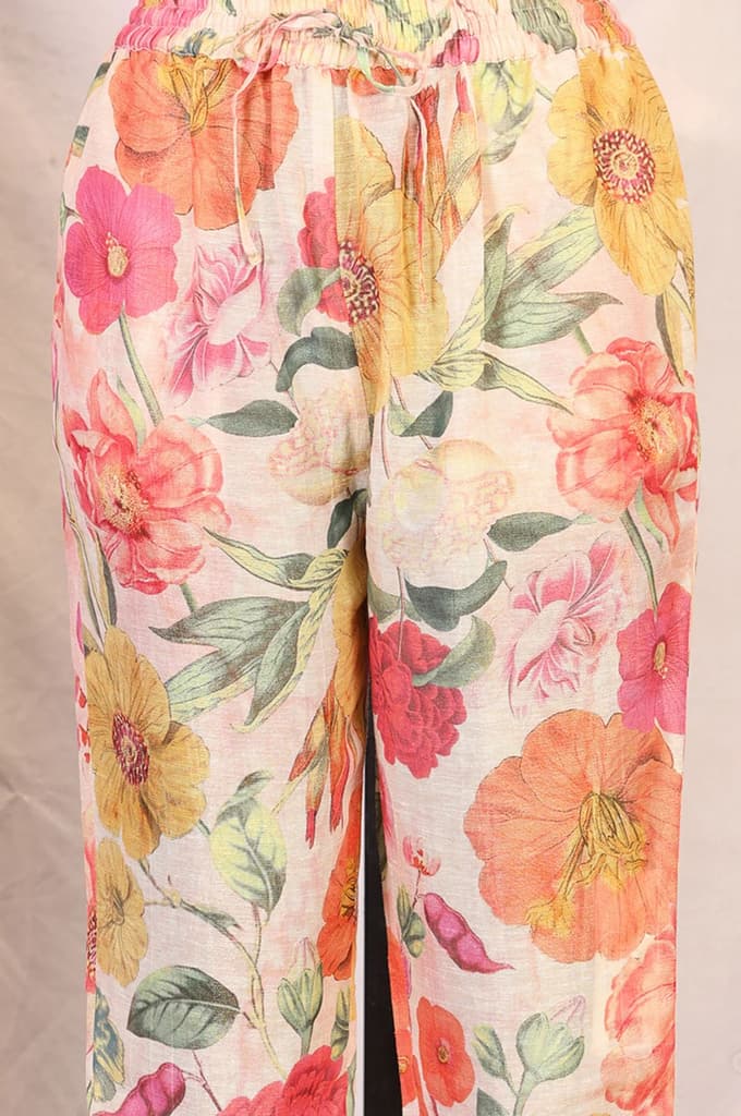 Pink Floral Printed Straight Kurta with Pants and Dupatta Set — photo 6