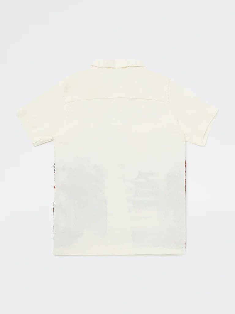 Y&F Kids Boys Off-White Scenic-Inspired Shirt — photo 4