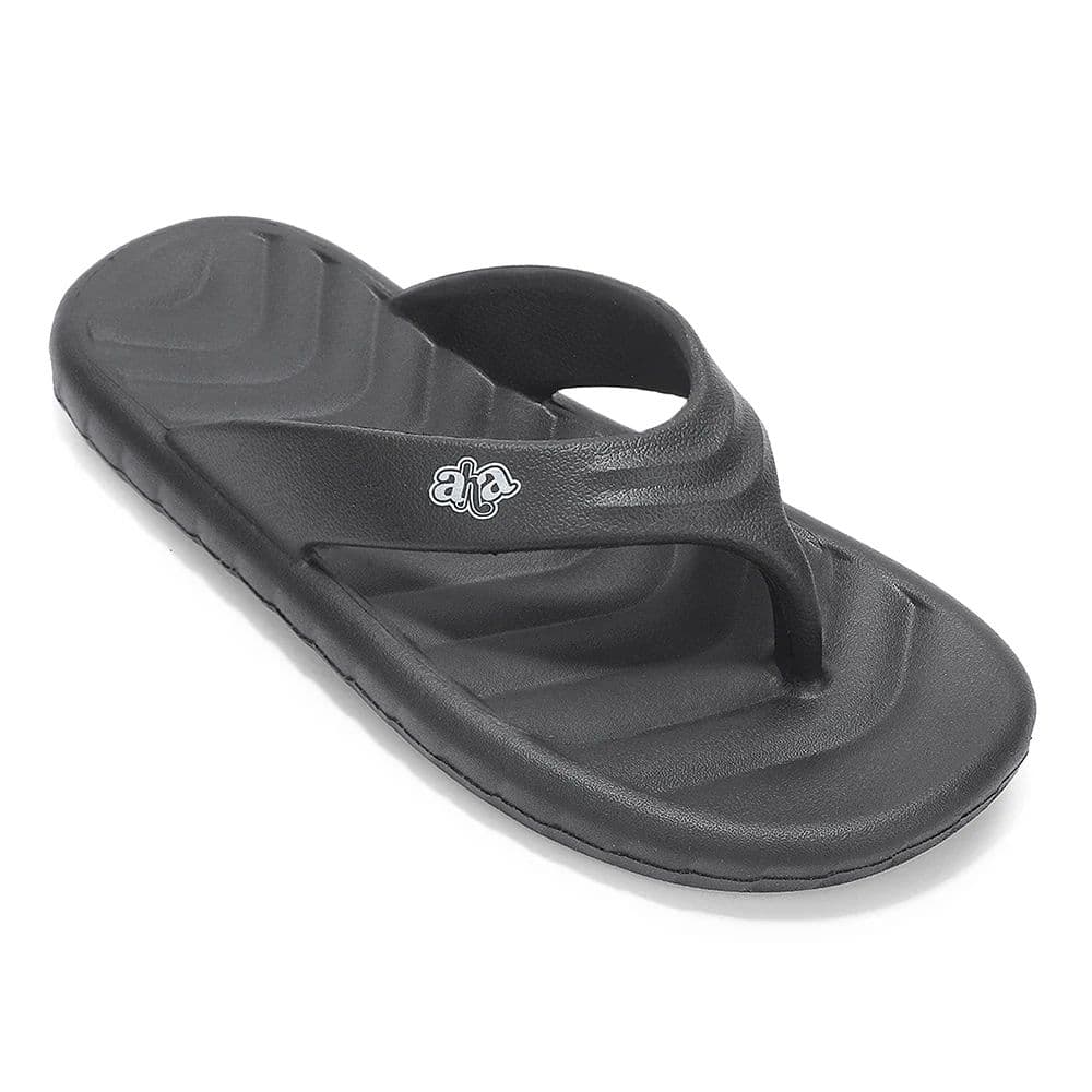 A-HA Black Casual Slip on Slippers for Men LSC-1E By Liberty — 6/40 / Black