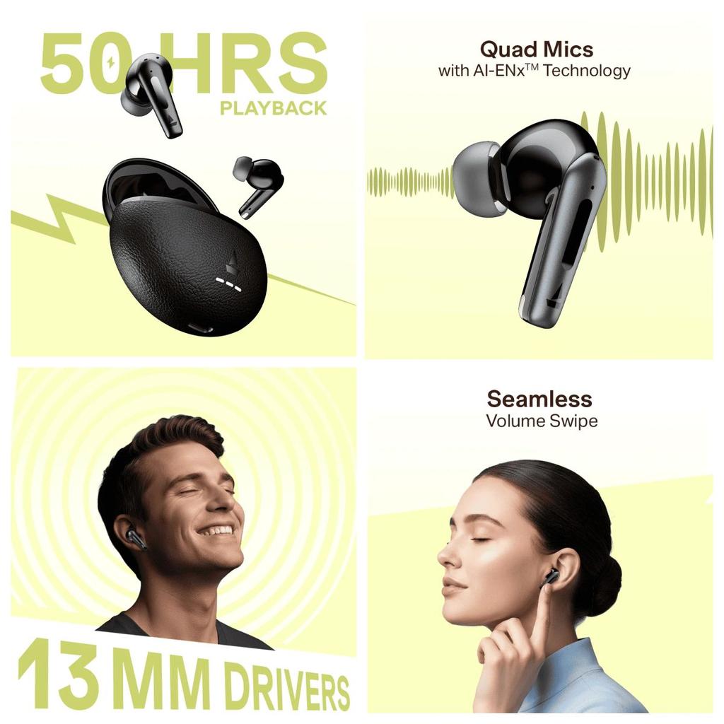 boAt Airdopes Prime 512 | Wireless Earbuds with 50 Hours Playback & 4 Mics with AI-ENx™ Tech — photo 9