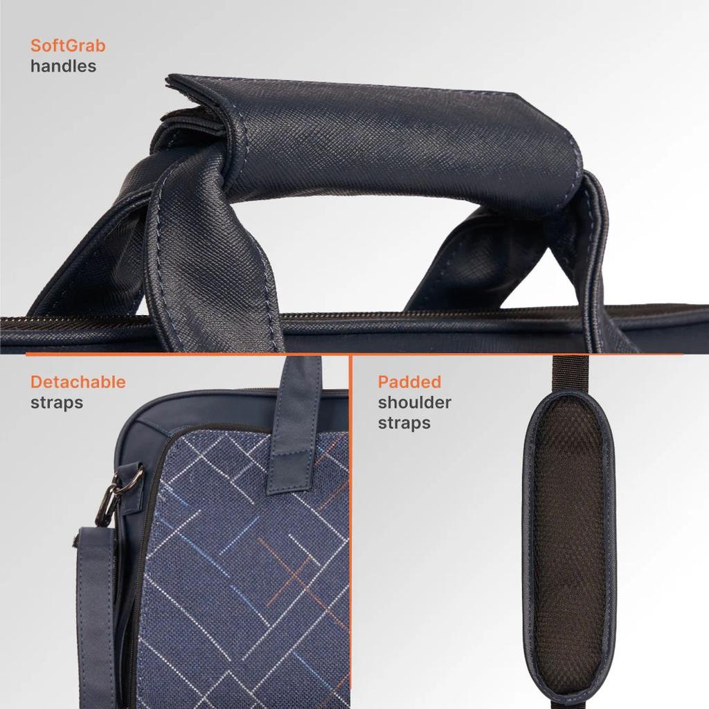 Bombay Tartan Executive Laptop Bag (Blue) — photo 4