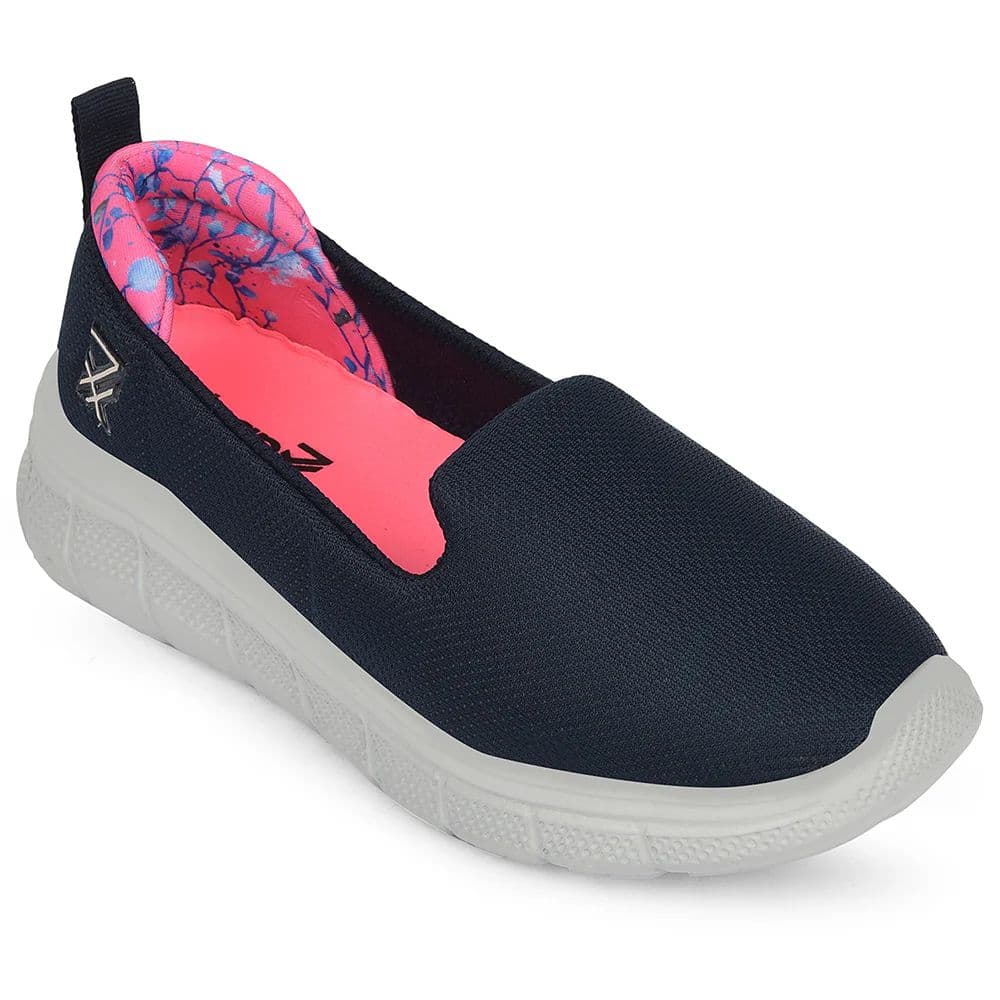 Leap7x Navy Blue Sports Non Lacing Walking Shoes For Women KAPPER By Liberty — 3/36 / Navy Blue