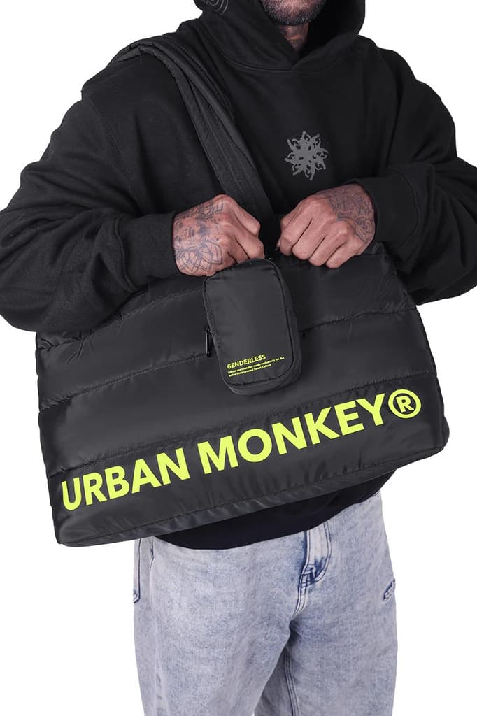 Pack of 2 Puffer bags // Neon On Black