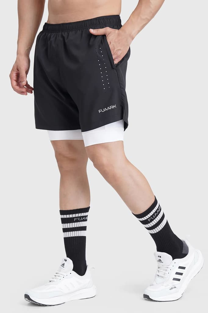 2 in 1 Laser Shorts Black — photo 2