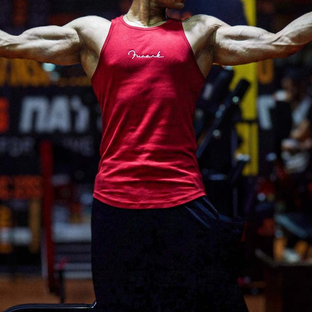 Ribbed Tank Red
