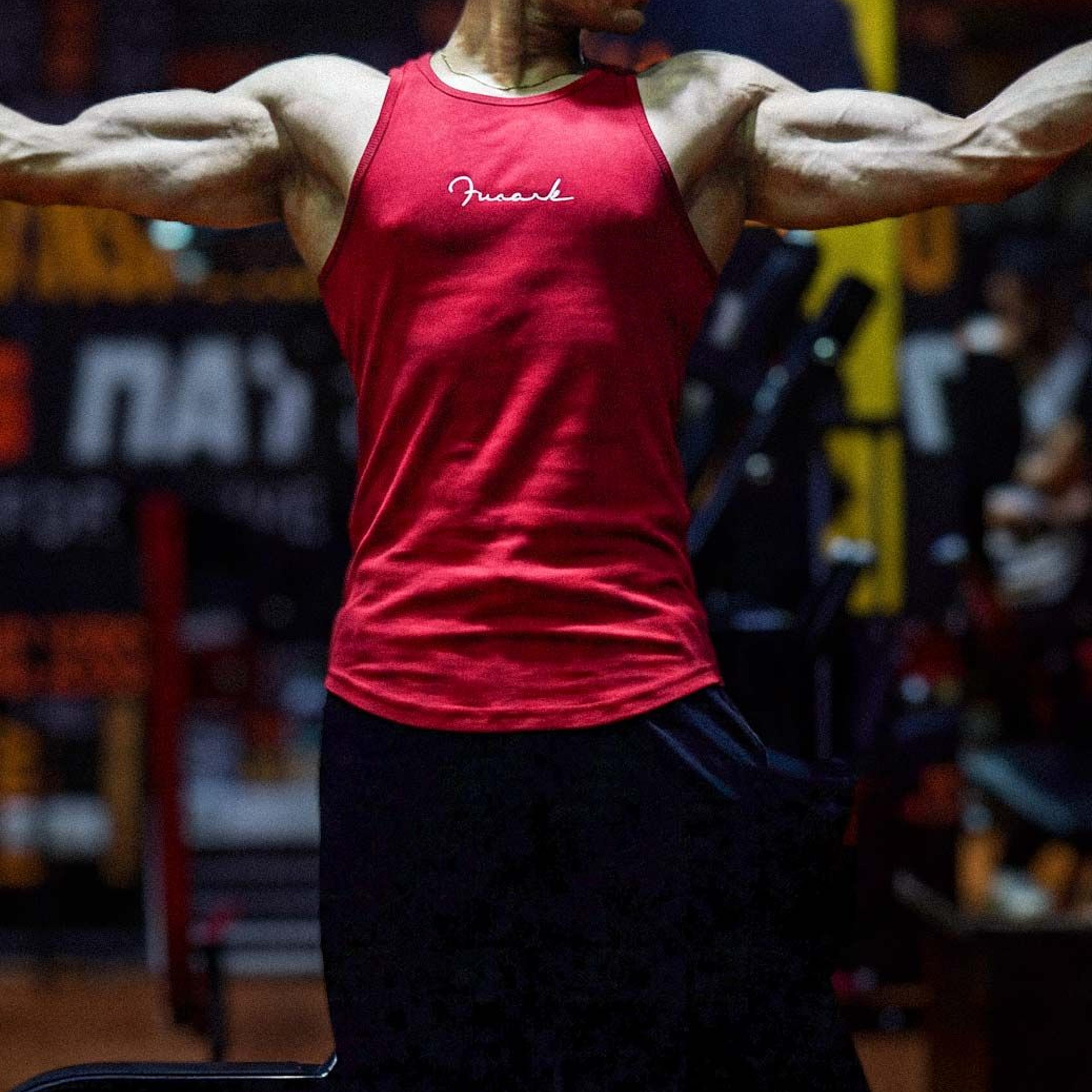Ribbed Tank Red