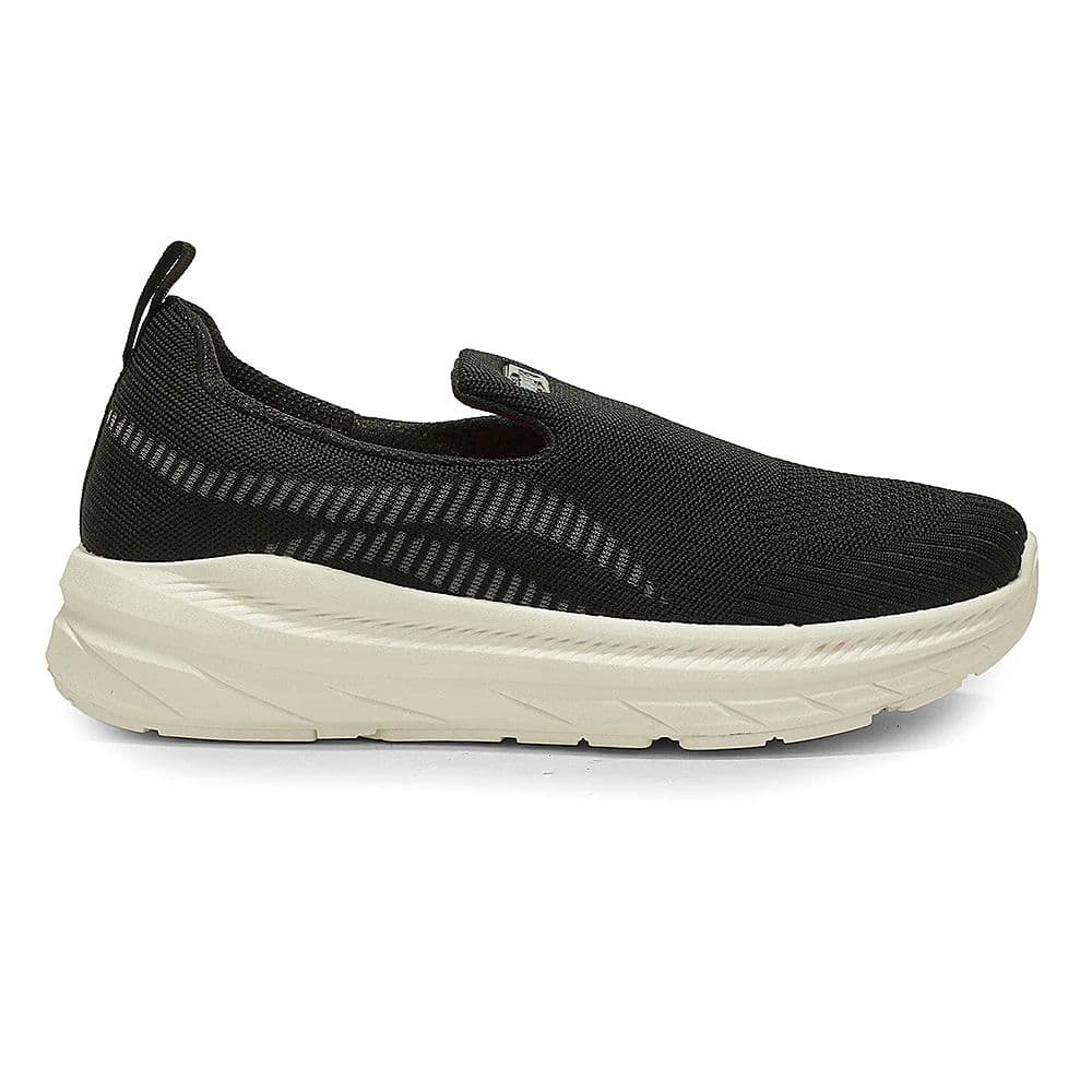 Force 10 RUNSTEP-E Black Sports Non Lacing Walking Shoes For Men By Liberty — photo 5