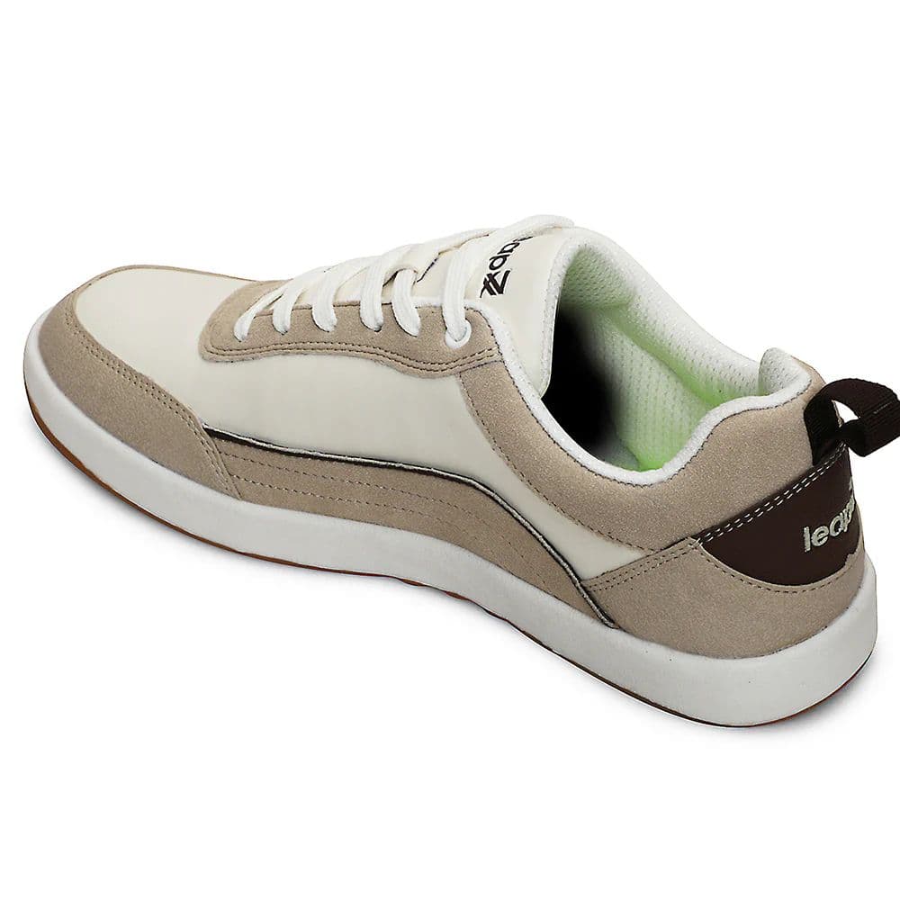 Leap7x Beige Casual Lacing Sneakers For Men CLASTO-2E By Liberty — photo 5