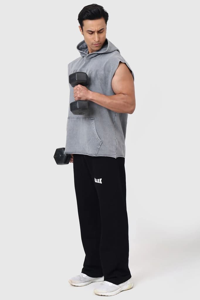 Shadow Washed Capsleeves Hoodie Light Grey — photo 3