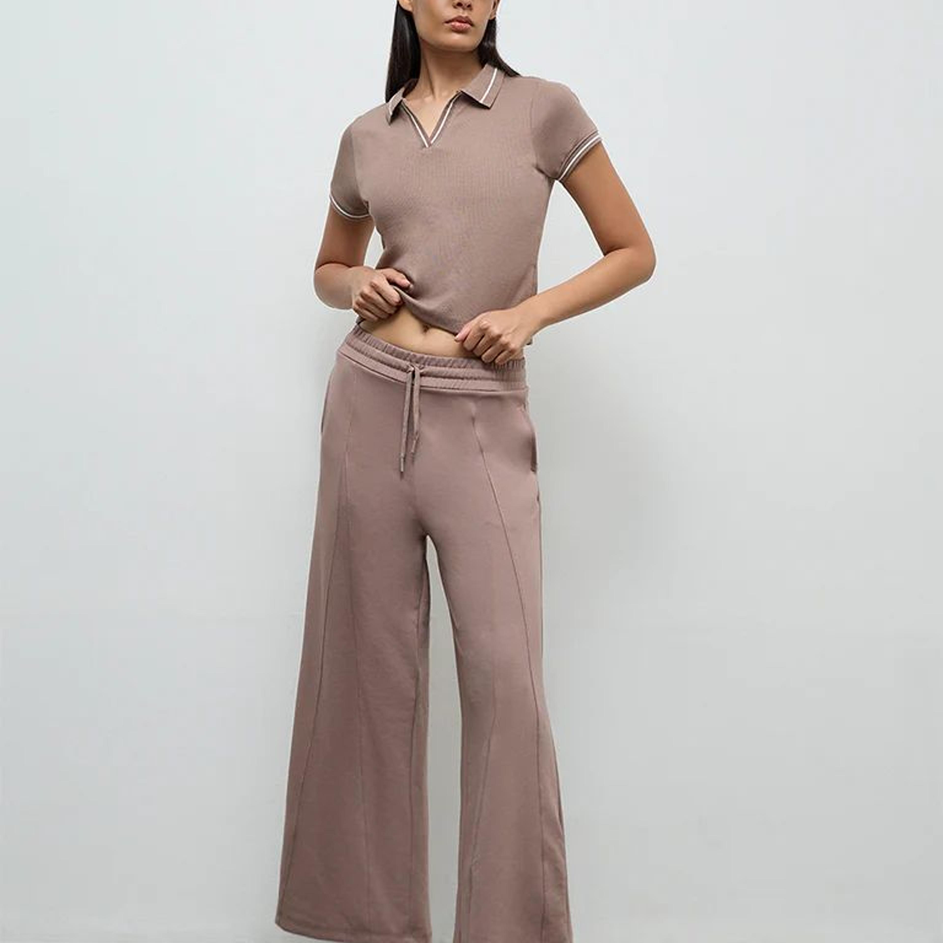 Nuoflexx Dusty Mauve High-Rise Pants