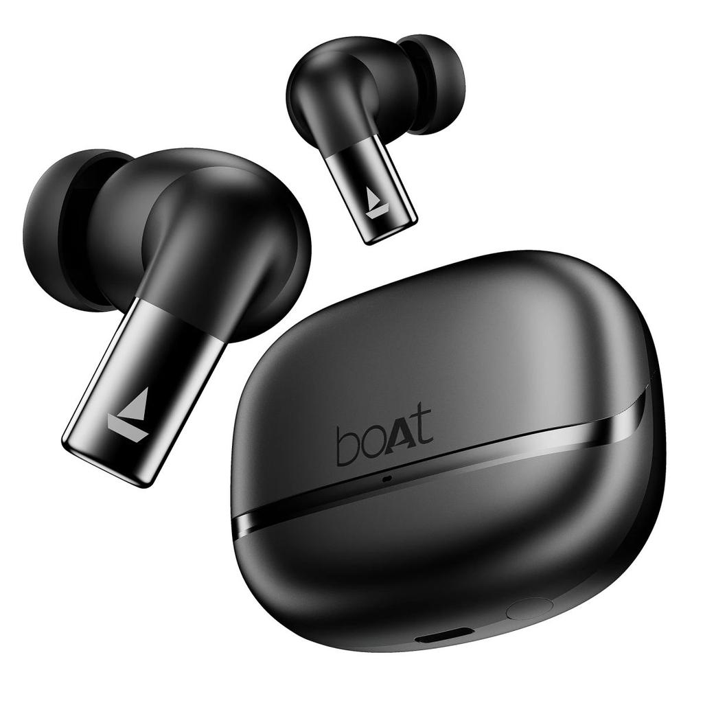 boAt Airdopes Ultra Pro | Wireless Earbuds with 100 Hours Playback, Immersive Spatial Audio, Multipoint Connectivity — Gunmetal Black
